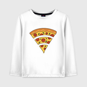 Детский лонгслив хлопок с принтом Wi Fi Pizza в Екатеринбурге, 100% хлопок | круглый вырез горловины, полуприлегающий силуэт, длина до линии бедер | 3g | 4g | 5g | art | cheese | food | i love | internet | pepperoni | singal | wifi | бистро | вай фай | жратва | иллюстрация | интернет | пепперони | пицца | пиццу | прикол | сигнал | сыр | сырная | сырный борт | уровень сигнала | фаст
