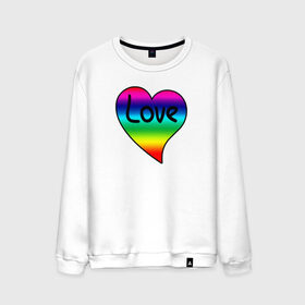 Мужской свитшот хлопок с принтом Rainbow Love в Екатеринбурге, 100% хлопок |  | heart | love is | love you | valentines day | бабушка | валентинка | влюбленные | девушке | жена | лучшая | любимая | люблю | любовь | мама | молодожены | подарок | радуга | радужный | романтика | свадебные | свадьба