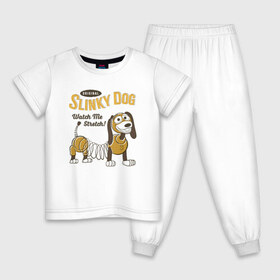 Детская пижама хлопок с принтом Slinky Dog в Екатеринбурге, 100% хлопок |  брюки и футболка прямого кроя, без карманов, на брюках мягкая резинка на поясе и по низу штанин
 | disney | pixar | slinky dog | toy story | vdkimel | дисней | история игрушек | пиксар