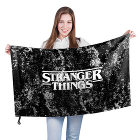 Флаг 3D с принтом Stranger Things. в Екатеринбурге, 100% полиэстер | плотность ткани — 95 г/м2, размер — 67 х 109 см. Принт наносится с одной стороны | normal people scare me | stranger things | детектив | драма | кино | очень странные дела | сериалы | странгер тхингс | триллер | уилл | фантастика | фильмы | хоукинс