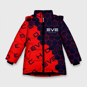 Зимняя куртка для девочек 3D с принтом EVE ECHOES ИВ ЭХО в Екатеринбурге, ткань верха — 100% полиэстер; подклад — 100% полиэстер, утеплитель — 100% полиэстер. | длина ниже бедра, удлиненная спинка, воротник стойка и отстегивающийся капюшон. Есть боковые карманы с листочкой на кнопках, утяжки по низу изделия и внутренний карман на молнии. 

Предусмотрены светоотражающий принт на спинке, радужный светоотражающий элемент на пуллере молнии и на резинке для утяжки. | Тематика изображения на принте: 