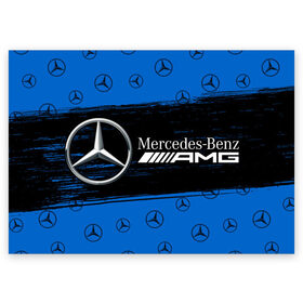 Поздравительная открытка с принтом MERCEDES / МЕРСЕДЕС в Екатеринбурге, 100% бумага | плотность бумаги 280 г/м2, матовая, на обратной стороне линовка и место для марки
 | amg | auto | bens | benz | logo | merc | mercedes | mercedes benz | mersedes | moto | star | vthctltc | авто | амг | бенц | звезда | класс | лого | логотип | мерин | мерс | мерседес | мерседес бенц | мото | символ | символы | ьуксувуы