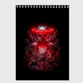 Скетчбук с принтом Digital Skeleton | 1.1 в Екатеринбурге, 100% бумага
 | 48 листов, плотность листов — 100 г/м2, плотность картонной обложки — 250 г/м2. Листы скреплены сверху удобной пружинной спиралью | cool | cyborg | decoration | fashion | fear | ghost | halloween | head | horror | robot | skeleton | skull | technology | голова | киборг | круто | мода | призрак | робот | скелет | технологии | ужас | украшение | хеллоуин | череп