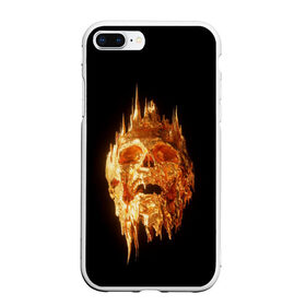 Чехол для iPhone 7Plus/8 Plus матовый с принтом Golden Skull в Екатеринбурге, Силикон | Область печати: задняя сторона чехла, без боковых панелей | Тематика изображения на принте: cool | cyborg | decoration | fashion | fear | ghost | haloween | head | horror | robot | skeleton | skull | technology | голова | киборг | круто | мода | призрак | робот | скелет | технологии | ужас | украшение | хеллоуин | череп