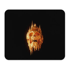 Коврик для мышки прямоугольный с принтом Golden Skull в Екатеринбурге, натуральный каучук | размер 230 х 185 мм; запечатка лицевой стороны | cool | cyborg | decoration | fashion | fear | ghost | haloween | head | horror | robot | skeleton | skull | technology | голова | киборг | круто | мода | призрак | робот | скелет | технологии | ужас | украшение | хеллоуин | череп