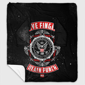 Плед с рукавами с принтом Five Finger Death Punch в Екатеринбурге, 100% полиэстер | Закругленные углы, все края обработаны. Ткань не мнется и не растягивается. Размер 170*145 | 5fdp | ffdp | five finger death punch | metal | группы | метал | музыка | рок
