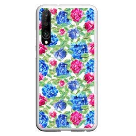 Чехол для Honor P30 с принтом Floral Pattern в Екатеринбурге, Силикон | Область печати: задняя сторона чехла, без боковых панелей | floral | floral pattern | flower | flowers | flowers pattern | pattern | листья | патерн | паттерн | рисунок | цветки | цветочки | цветочная клумба | цветочный паттерн | цветы | цветы фон