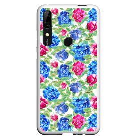 Чехол для Honor P Smart Z с принтом Floral Pattern в Екатеринбурге, Силикон | Область печати: задняя сторона чехла, без боковых панелей | floral | floral pattern | flower | flowers | flowers pattern | pattern | листья | патерн | паттерн | рисунок | цветки | цветочки | цветочная клумба | цветочный паттерн | цветы | цветы фон