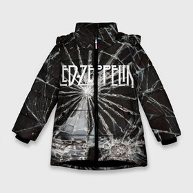 Зимняя куртка для девочек 3D с принтом Led Zeppelin в Екатеринбурге, ткань верха — 100% полиэстер; подклад — 100% полиэстер, утеплитель — 100% полиэстер. | длина ниже бедра, удлиненная спинка, воротник стойка и отстегивающийся капюшон. Есть боковые карманы с листочкой на кнопках, утяжки по низу изделия и внутренний карман на молнии. 

Предусмотрены светоотражающий принт на спинке, радужный светоотражающий элемент на пуллере молнии и на резинке для утяжки. | led zeppelin | music | rock | блюз рок | британская рок группа | джимми пейдж | известные личности | лед зеппелин | лэд зиппелин | музыка | музыканты | певцы | рок | фолк рок | хард рок | хеви метал