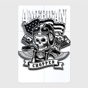 Магнитный плакат 2Х3 с принтом American chopper в Екатеринбурге, Полимерный материал с магнитным слоем | 6 деталей размером 9*9 см | flag | helmet | motorcycle | skull | usa | wings | крылья | мотоцикл | очки | сша | флаг | череп | шлем