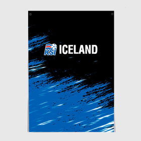Постер с принтом KSI ICELAND. в Екатеринбурге, 100% бумага
 | бумага, плотность 150 мг. Матовая, но за счет высокого коэффициента гладкости имеет небольшой блеск и дает на свету блики, но в отличии от глянцевой бумаги не покрыта лаком | 2019 | 2020 | fc | football | iceland | ksi | sport | исландия | кси | сборная исландии | спорт | спортивные | униформа | фирменные цвета | фк | футбол | футбольный клуб