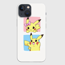 Чехол для iPhone 13 mini с принтом Pikachu Pika Pika в Екатеринбурге,  |  | pika | pikachu | аниме | детская | детям | игры | молния | мышка | мышь | пика | пикачу | покемон | покемоны
