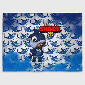 Плед 3D с принтом BRAWL STARS SHARK. в Екатеринбурге, 100% полиэстер | закругленные углы, все края обработаны. Ткань не мнется и не растягивается | Тематика изображения на принте: 8 bit | brawl stars | colette | crow | gale | leon | max | mecha | mecha crow | mr.p | sally leon | shark | tara | virus 8 bit | werewolf leon | акула | берли | бравл старс | ворон | коллет | макс | оборотень