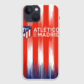 Чехол для iPhone 13 mini с принтом ATLETICO MADRID. в Екатеринбурге,  |  | atletico madrid | fc | football | football club | sport | атлетико мадрид | испанский футбольный клуб | мадрид | спорт | уефа | униформа | фирменные цвета | фк | футбол | футбольный клуб