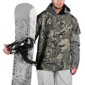 Накидка на куртку 3D с принтом Камуфляж с секс-позами в Екатеринбурге, 100% полиэстер |  | камуфляж | милитари | паттерн | хаки