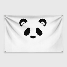 Флаг-баннер с принтом Panda в Екатеринбурге, 100% полиэстер | размер 67 х 109 см, плотность ткани — 95 г/м2; по краям флага есть четыре люверса для крепления | panda | животные | медведь | мишка | панда