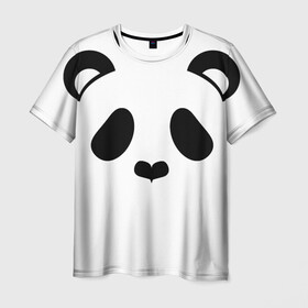 Мужская футболка 3D с принтом Panda в Екатеринбурге, 100% полиэфир | прямой крой, круглый вырез горловины, длина до линии бедер | panda | животные | медведь | мишка | панда