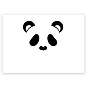 Поздравительная открытка с принтом Panda в Екатеринбурге, 100% бумага | плотность бумаги 280 г/м2, матовая, на обратной стороне линовка и место для марки
 | Тематика изображения на принте: panda | животные | медведь | мишка | панда