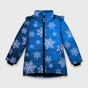 Зимняя куртка для девочек 3D с принтом Снежинки в Екатеринбурге, ткань верха — 100% полиэстер; подклад — 100% полиэстер, утеплитель — 100% полиэстер. | длина ниже бедра, удлиненная спинка, воротник стойка и отстегивающийся капюшон. Есть боковые карманы с листочкой на кнопках, утяжки по низу изделия и внутренний карман на молнии. 

Предусмотрены светоотражающий принт на спинке, радужный светоотражающий элемент на пуллере молнии и на резинке для утяжки. | abstract | brand | geometry | sport | texture | абстракция | бренд | геометрия | зима | зимние | классика | летние | минимализм | модные | нг | новогодние | популярные иллюстрации | прикольные картинки | снег | снежинки