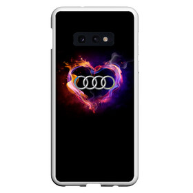 Чехол для Samsung S10E с принтом Audi в Екатеринбурге, Силикон | Область печати: задняя сторона чехла, без боковых панелей | audi | audi в сердце | audi лого | audi марка | audi эмблема | love audi | ауди | ауди значок | ауди лого | ауди чб значок | ауди эмблема | горящее сердце | значок audi | лого автомобиля | логотип audi | логотип ауди