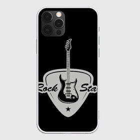 Чехол для iPhone 12 Pro Max с принтом Рок звезда в Екатеринбурге, Силикон |  | гитара | звезда | медиатор | ретро стиль | рок | рок звезда | электрогитара.