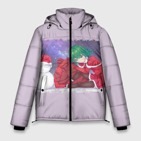 Мужская зимняя куртка 3D с принтом Новогодняя Тацумаки в Екатеринбурге, верх — 100% полиэстер; подкладка — 100% полиэстер; утеплитель — 100% полиэстер | длина ниже бедра, свободный силуэт Оверсайз. Есть воротник-стойка, отстегивающийся капюшон и ветрозащитная планка. 

Боковые карманы с листочкой на кнопках и внутренний карман на молнии. | 