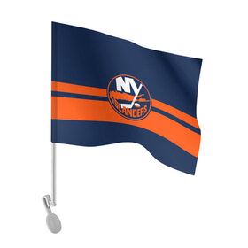 Флаг для автомобиля с принтом NY ISLANDERS NHL в Екатеринбурге, 100% полиэстер | Размер: 30*21 см | Тематика изображения на принте: hockey | islanders | logo | new york | ny | sport | usa | исландерс | логотип | нхл | нью йорк | спорт | хоккей