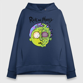 Женское худи Oversize хлопок с принтом Rick & Morty Морти в Екатеринбурге, френч-терри — 70% хлопок, 30% полиэстер. Мягкий теплый начес внутри —100% хлопок | боковые карманы, эластичные манжеты и нижняя кромка, капюшон на магнитной кнопке | halloween | morty | morty smith | rick and morty | smith | turner | морти | морти смит | рик и морти | смит | хэллоуин