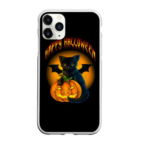 Чехол для iPhone 11 Pro Max матовый с принтом Хэллоуин в Екатеринбурге, Силикон |  | halloween | happy | happy halloween | вампир | зубы | луна | полнолуние | праздник | праздник хэллоуин | тыква | хэллоуин
