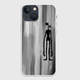 Чехол для iPhone 13 mini с принтом Сиреноголовый в Екатеринбурге,  |  | horror | siren head | zombie | великан | гигант | гуманоид | демон | зверь | зомби | инопланетянин | кости | мистика | монстр | нло | пришелец | сирена | сиреноголовый | скелет | страшный | существа | титан | триллер
