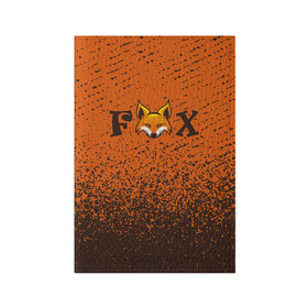 Обложка для паспорта матовая кожа с принтом FOX в Екатеринбурге, натуральная матовая кожа | размер 19,3 х 13,7 см; прозрачные пластиковые крепления | Тематика изображения на принте: animals | fox | foxes | foxy | ginger | животные | лис | лиса | лисенок | лисий | лисица | лисицы | лисичка | лисички | лисы | лисята | оранжевый
