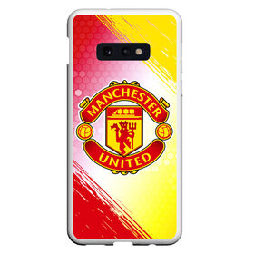 Чехол для Samsung S10E с принтом MANCHESTER UNITED в Екатеринбурге, Силикон | Область печати: задняя сторона чехла, без боковых панелей | club | footbal | logo | manchester | united | знак | клуб | лого | логотип | логотипы | манчестер | символ | символы | форма | футбол | футбольная | футбольный | юнайтед