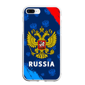 Чехол для iPhone 7Plus/8 Plus матовый с принтом RUSSIA / РОССИЯ в Екатеринбурге, Силикон | Область печати: задняя сторона чехла, без боковых панелей | 