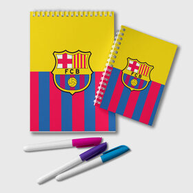 Блокнот с принтом Barcelona в Екатеринбурге, 100% бумага | 48 листов, плотность листов — 60 г/м2, плотность картонной обложки — 250 г/м2. Листы скреплены удобной пружинной спиралью. Цвет линий — светло-серый
 | ansu fati | barcelona | coutinho | doelpunt | doelpunten | fc barcelona | football | goal | goals | gol | highlights | koeman | la liga | lenglet | messi | neto | premier league | samenvatting | soccer | sp:liliga | sp:tyhigh | voetbal | ziggo | ziggo spo