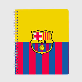Тетрадь с принтом Barcelona в Екатеринбурге, 100% бумага | 48 листов, плотность листов — 60 г/м2, плотность картонной обложки — 250 г/м2. Листы скреплены сбоку удобной пружинной спиралью. Уголки страниц и обложки скругленные. Цвет линий — светло-серый
 | ansu fati | barcelona | coutinho | doelpunt | doelpunten | fc barcelona | football | goal | goals | gol | highlights | koeman | la liga | lenglet | messi | neto | premier league | samenvatting | soccer | sp:liliga | sp:tyhigh | voetbal | ziggo | ziggo spo