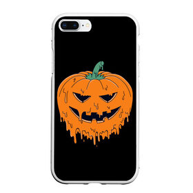 Чехол для iPhone 7Plus/8 Plus матовый с принтом Halloween в Екатеринбурге, Силикон | Область печати: задняя сторона чехла, без боковых панелей | Тематика изображения на принте: cat | ghost | halloween | monster | skull | zombie | зомби | кладбище | кот | кошка | летучая | монстр | монстры | мышь | приведение | приведения | призрак | призраки | тыква | хэллоуин | череп