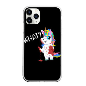 Чехол для iPhone 11 Pro Max матовый с принтом What Unicorn в Екатеринбурге, Силикон |  | cat | halloween | rainbow | unicorn | what | единорог | единорожек | кот | нож | пушистый | радуга | радужный | хэллоуин | что