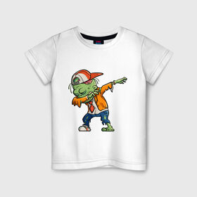 Детская футболка хлопок с принтом Zombie Dub в Екатеринбурге, 100% хлопок | круглый вырез горловины, полуприлегающий силуэт, длина до линии бедер | art | dead | dub | man | monster | zombie | арт | даб | зомби | мертвец | монстр | человек