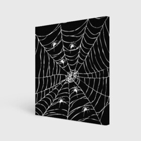 Холст квадратный с принтом Паутина с пауками в Екатеринбурге, 100% ПВХ |  | black and white | darkness | halloween | horror | night | spider | web | готика | жуки | жуткий | мальчикам | насекомые | нечисть | нити | ночные | ночь | пауки | паутина | подарок | сетка | страшный | темный | тьма | хеллоуин | хоррор