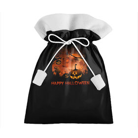 Подарочный 3D мешок с принтом Halloween в Екатеринбурге, 100% полиэстер | Размер: 29*39 см | halloween | jack | lantern | pumpkin | светильник джека | хэллоуин