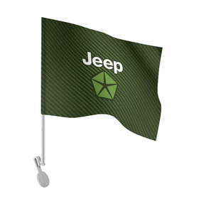 Флаг для автомобиля с принтом JEEP / Джип в Екатеринбурге, 100% полиэстер | Размер: 30*21 см | auto | jeep | logo | moto | symbol | авто | автомобиль | гонки | джип | знак | лого | логотип | логотипы | марка | машина | мото | символ | символы