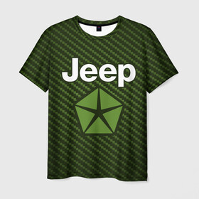 Мужская футболка 3D с принтом JEEP / Джип в Екатеринбурге, 100% полиэфир | прямой крой, круглый вырез горловины, длина до линии бедер | Тематика изображения на принте: auto | jeep | logo | moto | symbol | авто | автомобиль | гонки | джип | знак | лого | логотип | логотипы | марка | машина | мото | символ | символы