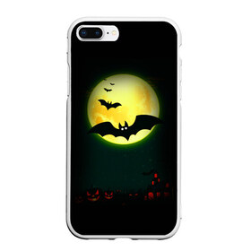 Чехол для iPhone 7Plus/8 Plus матовый с принтом Halloween в Екатеринбурге, Силикон | Область печати: задняя сторона чехла, без боковых панелей | halloween | jack | lantern | pumpkin | светильник джека | хэллоуин