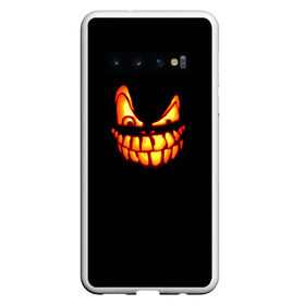 Чехол для Samsung Galaxy S10 с принтом Halloween в Екатеринбурге, Силикон | Область печати: задняя сторона чехла, без боковых панелей | halloween | jack | lantern | pumpkin | светильник джека | хэллоуин