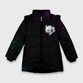 Зимняя куртка для девочек 3D с принтом BRAWL STARS COLETTE КОЛЕТТ в Екатеринбурге, ткань верха — 100% полиэстер; подклад — 100% полиэстер, утеплитель — 100% полиэстер. | длина ниже бедра, удлиненная спинка, воротник стойка и отстегивающийся капюшон. Есть боковые карманы с листочкой на кнопках, утяжки по низу изделия и внутренний карман на молнии. 

Предусмотрены светоотражающий принт на спинке, радужный светоотражающий элемент на пуллере молнии и на резинке для утяжки. | brawl | colete | colette | collete | logo | stars | бравл | бравла | браво | игра | игры | колетт | колетта | коллет | коллета | лого | логотип | символ | старс | старса