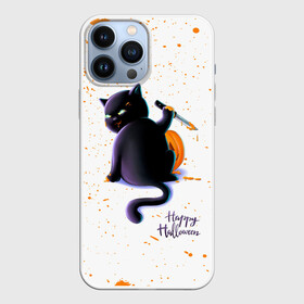 Чехол для iPhone 13 Pro Max с принтом Halloween в Екатеринбурге,  |  | 31 октября | halloween | halowen | ведьма | день всех святых | джек | костюм | кровь | лого | монстр | надпись | праздник | приведение | призрак | светильник | символ | страшная | тыква | ужасы | хеллоуин | хеллуин