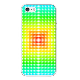 Чехол для iPhone 5/5S матовый с принтом Абстракция в Екатеринбурге, Силикон | Область печати: задняя сторона чехла, без боковых панелей | абстрактные | абстрактный | абстракция | квадрат | квадраты | плитка | плитки | плиточки | светящиеся | яркие | яркий