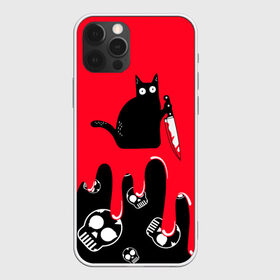 Чехол для iPhone 12 Pro Max с принтом WHAT CAT в Екатеринбурге, Силикон |  | Тематика изображения на принте: art | black | black cat | cat | dark | dark cat | halloween | what | what cat | what mem | арт | кот | кот арт | кот мем | мем | нож | праздник | прикол | прикольный кот | убица | хэллоуин | чёрный | чёрный кот | что | что мем