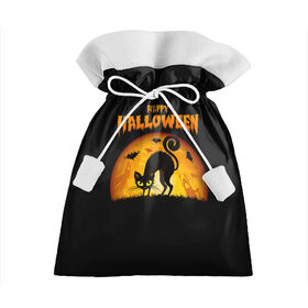 Подарочный 3D мешок с принтом Helloween в Екатеринбурге, 100% полиэстер | Размер: 29*39 см | halloween | ведьма | летучая мышь | полнолуние | привидение | призрак | тыква | хеллоуин | хелуин | хэллоин | хэллоуин | хэлоуин | хэлуин | черный кот