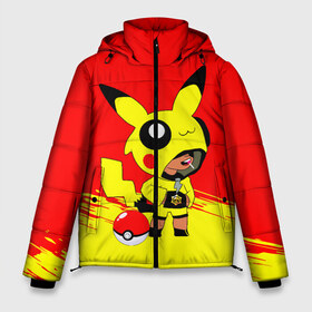 Мужская зимняя куртка 3D с принтом Brawl stars Leon pikachu в Екатеринбурге, верх — 100% полиэстер; подкладка — 100% полиэстер; утеплитель — 100% полиэстер | длина ниже бедра, свободный силуэт Оверсайз. Есть воротник-стойка, отстегивающийся капюшон и ветрозащитная планка. 

Боковые карманы с листочкой на кнопках и внутренний карман на молнии. | Тематика изображения на принте: crow | mortis | pika pika | pokemon go | surge | биби | бравл старс | бравлер | герои | девочкам | детям | джесси | леон пикачу | логотипы игр | малыш | мальчикам | милый | нита | пика пика | пикачу | покебол | покемон